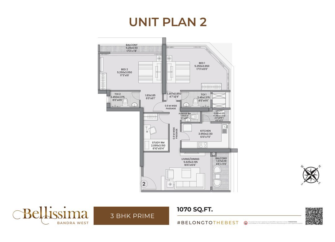 1070 sq ft plan